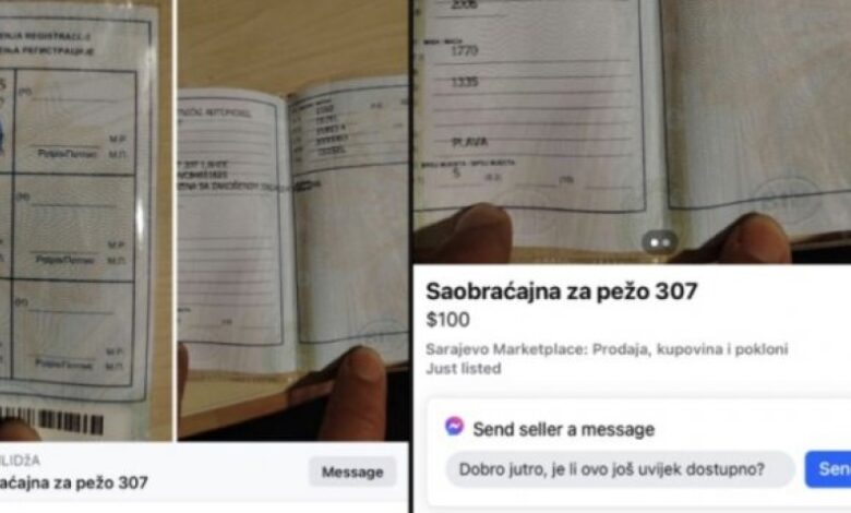 Sarajlija na Facebooku prodaje saobraćajnu dozvolu za 150 KM