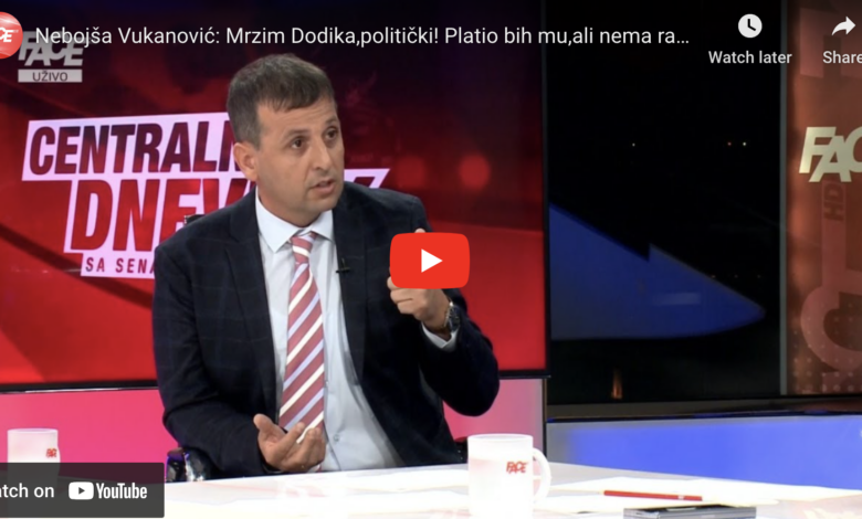 Nebojša Vukanović: "Mrzim Dodika, politički! Platio bih mu, ali nema račun! Stanivuković derište i smeće"