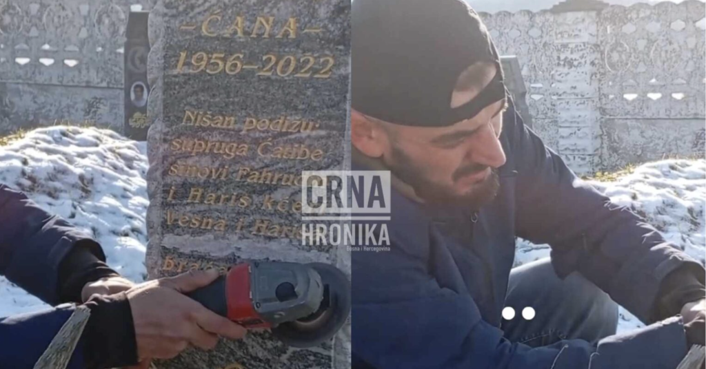 (VIDEO) Fahrudin brusilicom skinuo ime bivše supruge sa očevog nišana