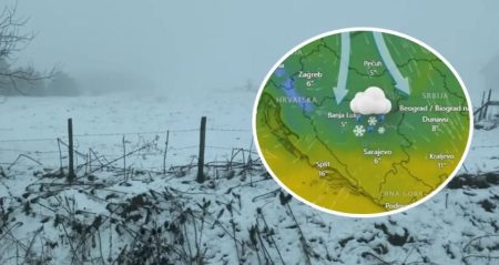 Nakon relativno ugodnog ponedjeljka: U BiH večeras snijeg, evo gdje će ga najviše pasti