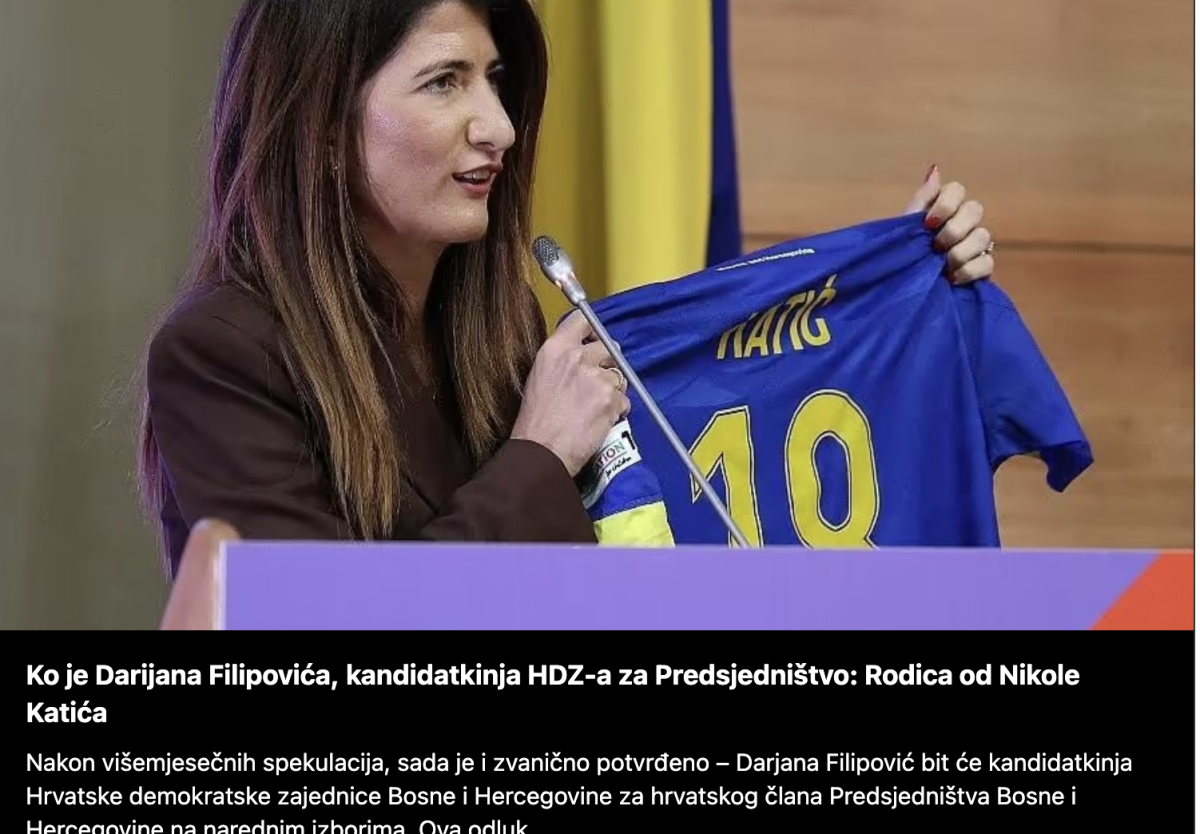 HDZ objavio ime kandidata za Predsjedništvo BIH