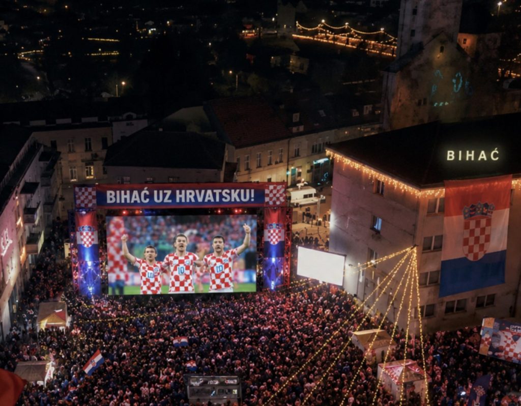 Nakon podrške Zmajevima u Zagrebu: Bihać u srijedu organizuje gledanje utakmice Hrvatska – Engleska