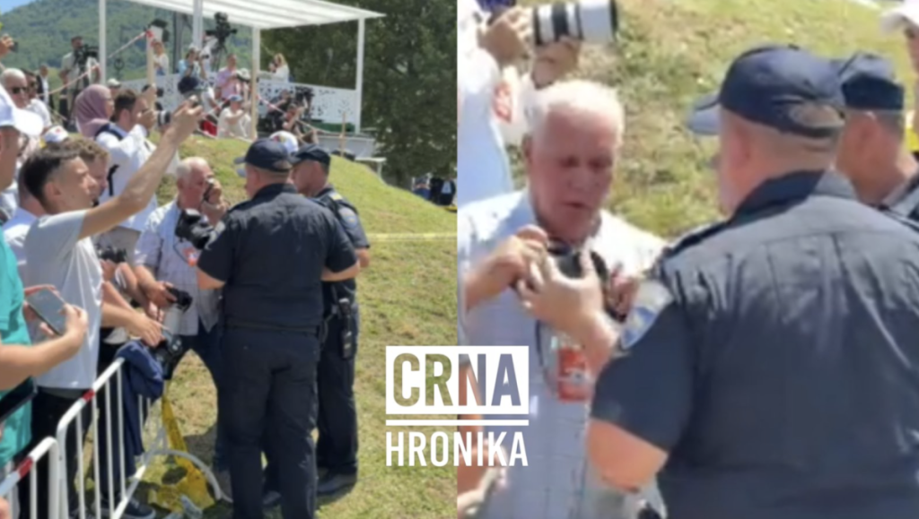 Neugodnost u Memorijalnom centru: Osiguranje fizički udaljilo fotoreportera Ahmeta Bajrića Blicka Neugodnost u Memorijalnom centru: Osiguranje fizički udaljilo fotoreportera Ahmeta Bajrića Blicka