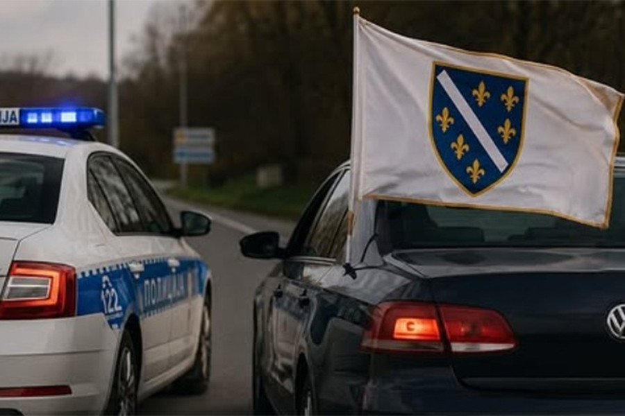 NOVA POLICIJSKA TORTURA U REPUBLICI SRPSKOJ: Oduzeta zastava s ljiljanima i uručen prekršajni nalog, unatoč presudi suda u Banjoj Luci…