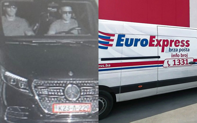 Objavljenje fotografije kombija EuroExpressa koje je koristio MUP-u RS. EuroExpress: Express Cars d.o.o. iznajmljuje vozila